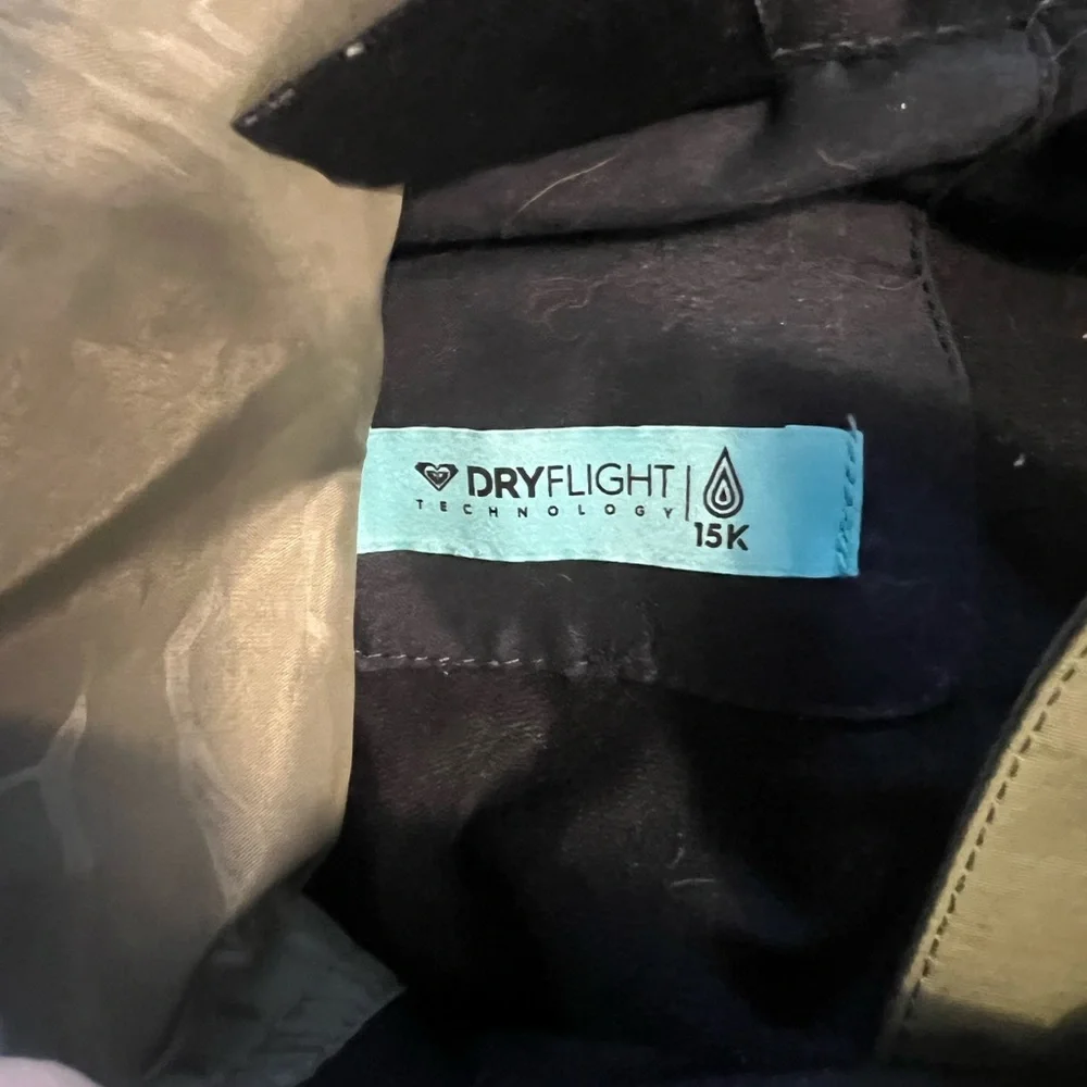 Roxy Rideout Green Ski or Snowboard Bib Pants - Picture 13 of 14